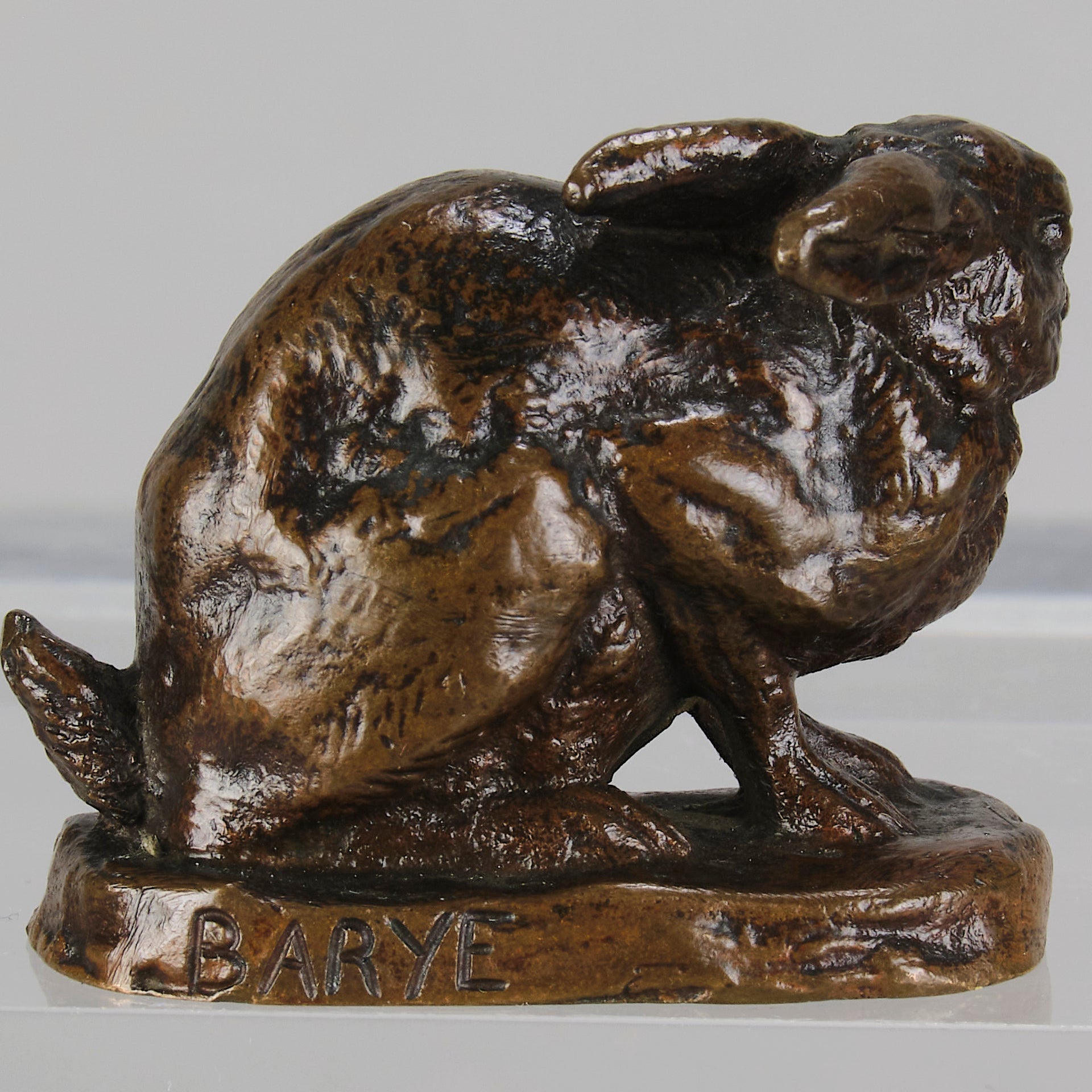 Barye Rabbit - Antoine Barye Bronze - Hickmet Fine Arts