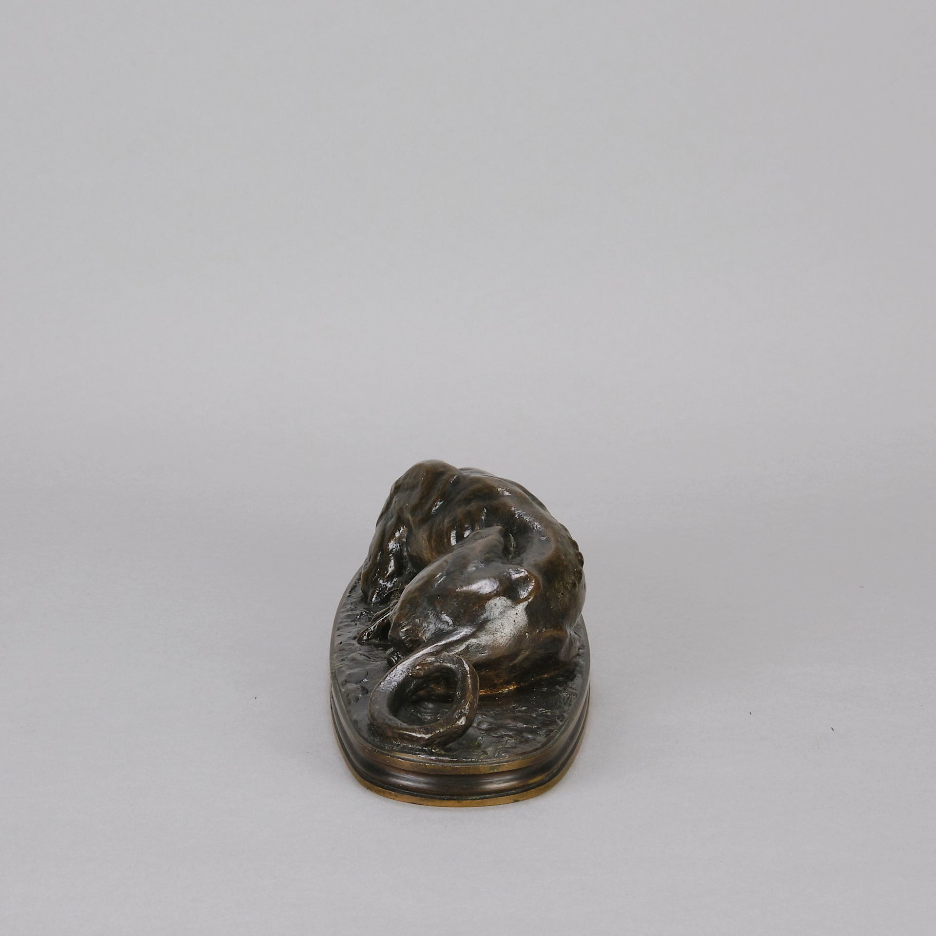 Barye Greyhound - Antoine Barye Levrier Couchee - Hickmet Fine Arts