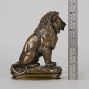 Barye Lion Assis - Antoine Barye Bronze - Hickmet Fine Arts