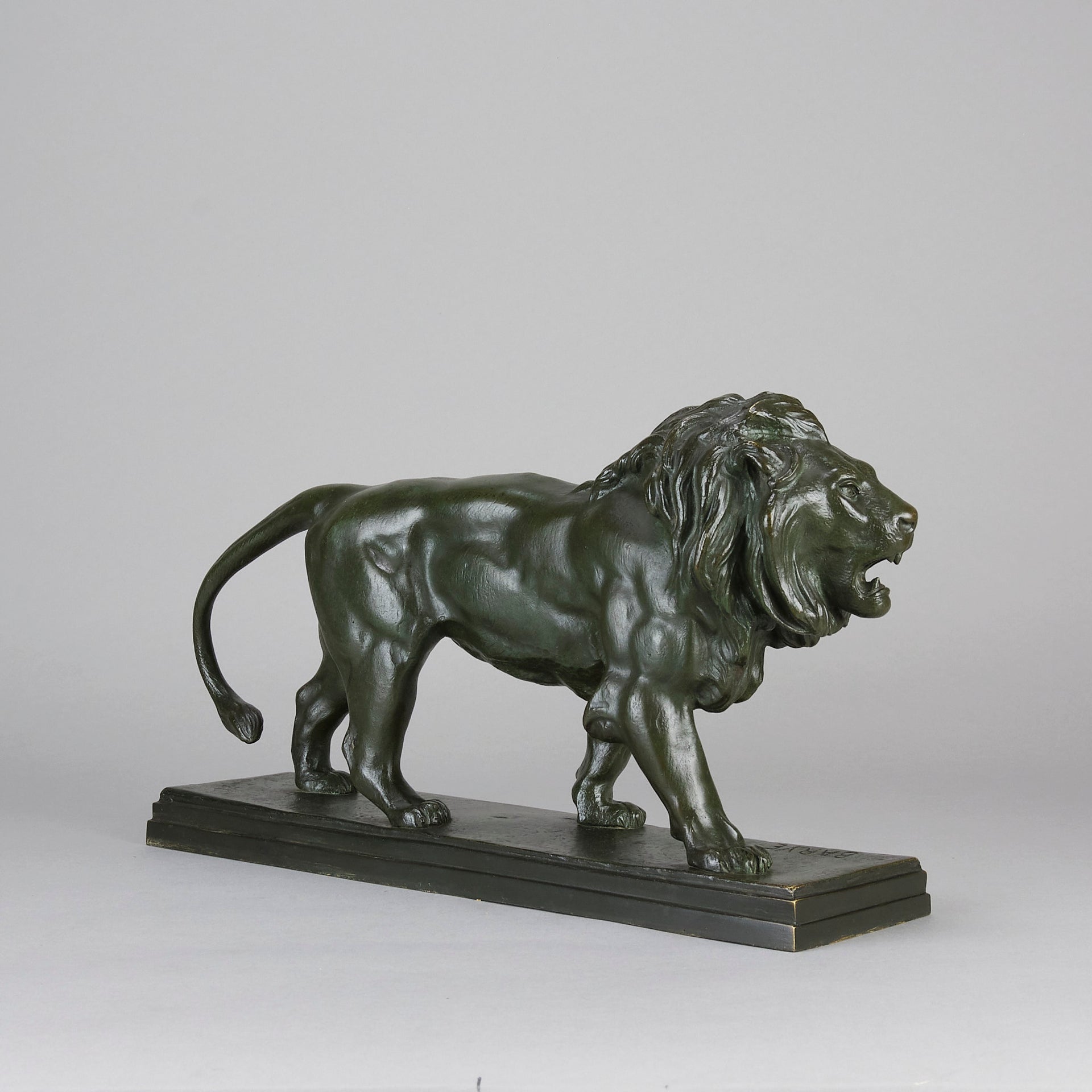 Barye Lion  - Antoine L Bayre 'Lion Qui Marche' - Hickmet Fine Arts