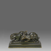 Barye Rabbits - Antoine L Bayre Animalier Bronze - Hickmet Fine Arts