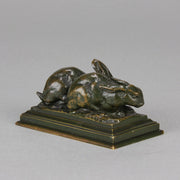 Barye Rabbits - Antoine L Bayre Animalier Bronze - Hickmet Fine Arts