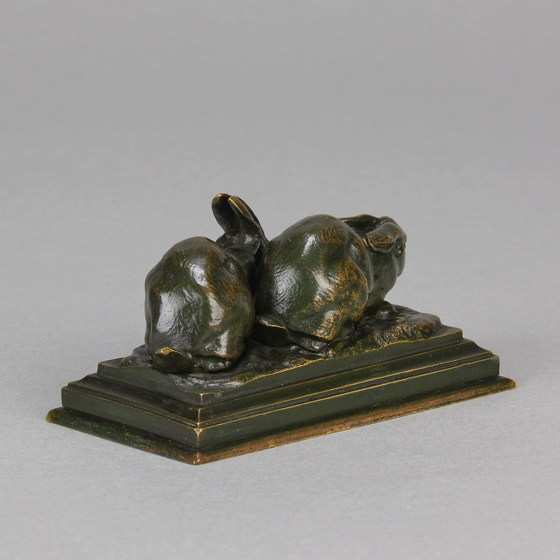 Barye Rabbits - Antoine L Bayre Animalier Bronze - Hickmet Fine ArtsBarye Rabbits - Antoine L Bayre Animalier Bronze - Hickmet Fine Arts