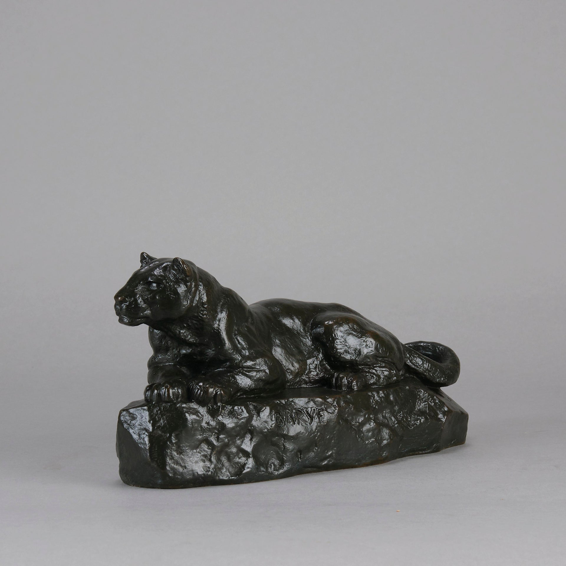 Barye Panther - Antoine L Bayre Panthere de l'Inde - Hickmet Fine Arts