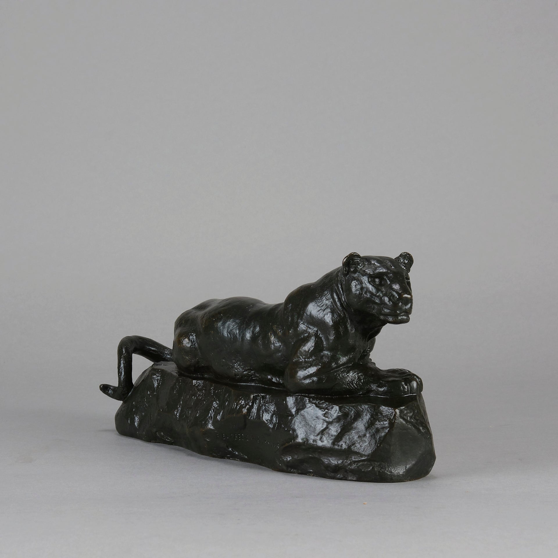 Barye Panther - Antoine L Bayre Panthere de l'Inde - Hickmet Fine Arts