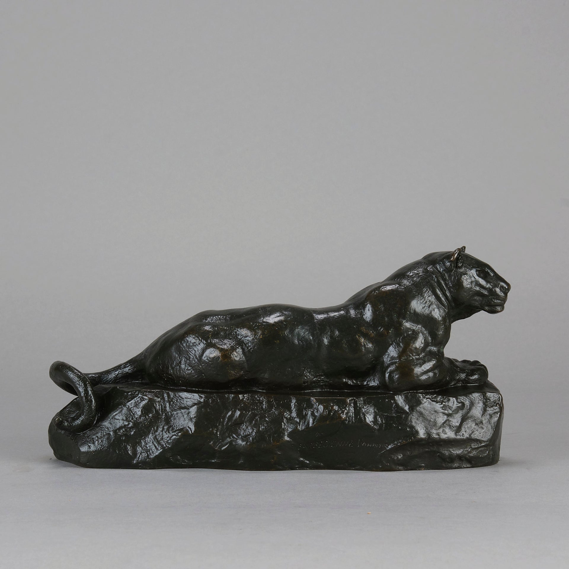 Barye Panther - Antoine L Bayre Panthere de l'Inde - Hickmet Fine Arts