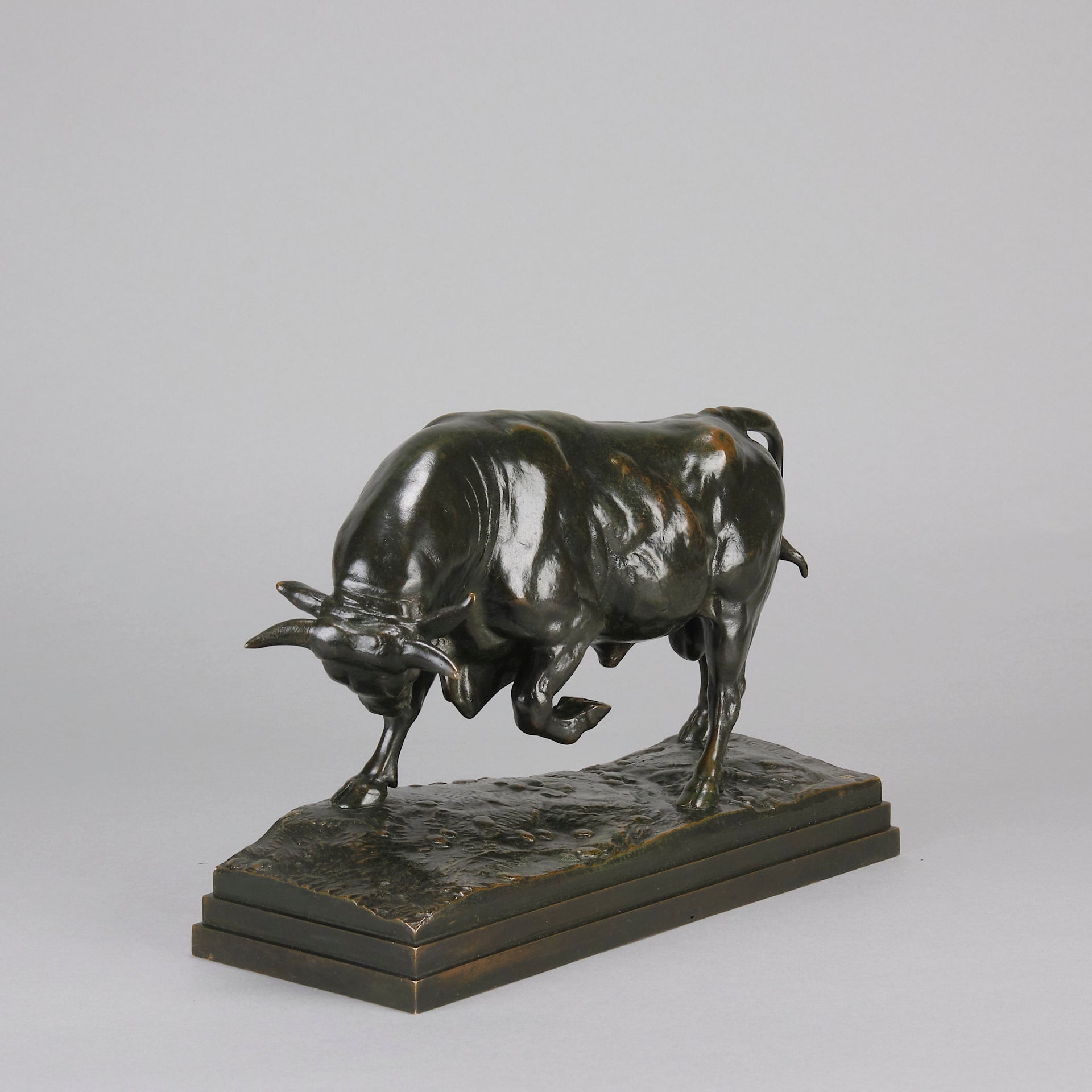 Barye Taureau Debout - Antoine Barye Bronze - Hickmet Fine Arts