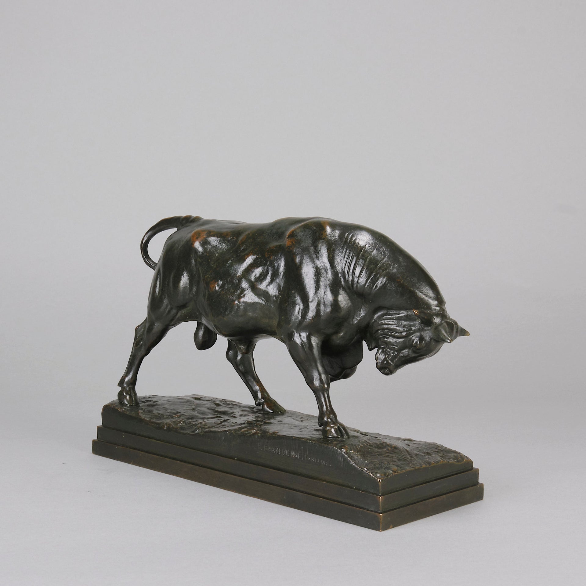 Barye Taureau Debout - Antoine Barye Bronze - Hickmet Fine Arts