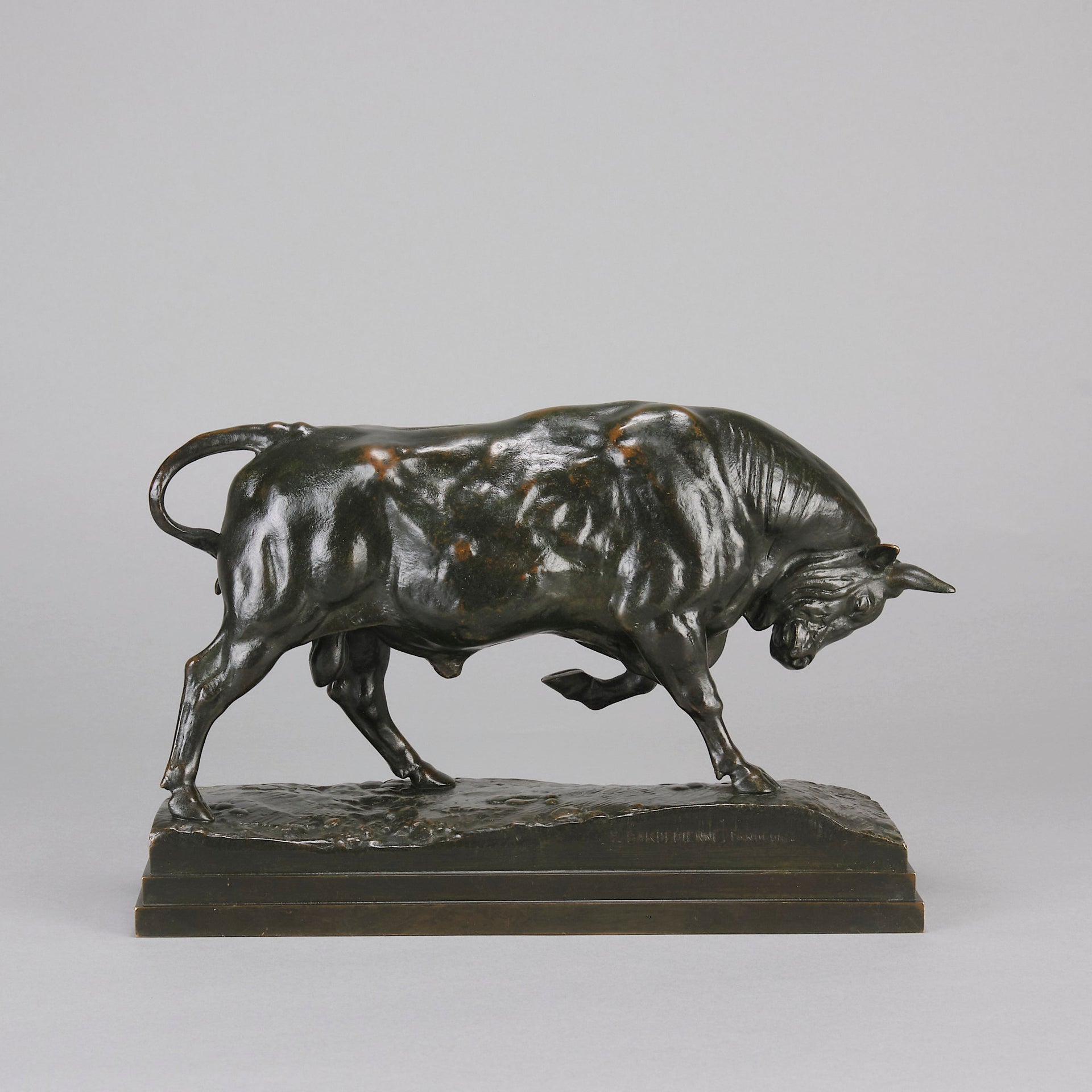 Barye Taureau Debout - Antoine Barye Bronze - Hickmet Fine Arts