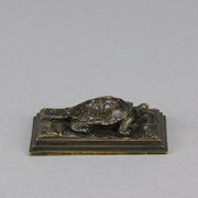 Barye Tortoise - Antoine L Bayre Animalier Bronze - Hickmet Fine Arts
