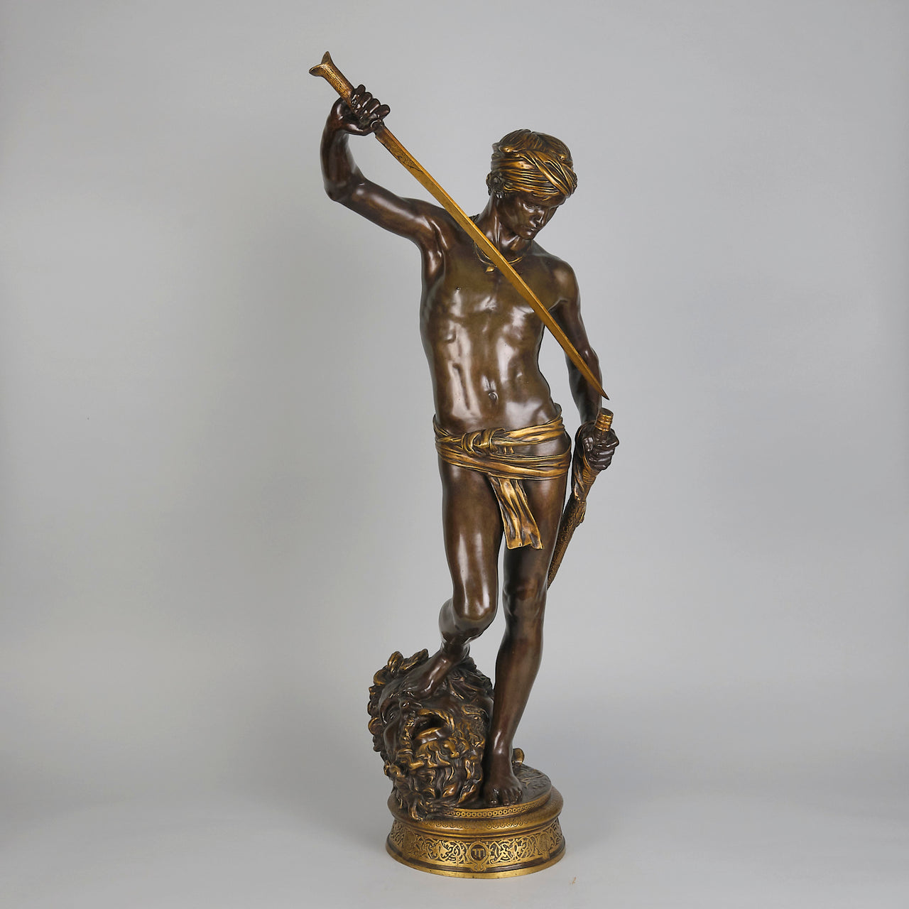 Antonin Mercie David Vainqueur - Art Nouveau Bronze- Hickmet Fine Arts