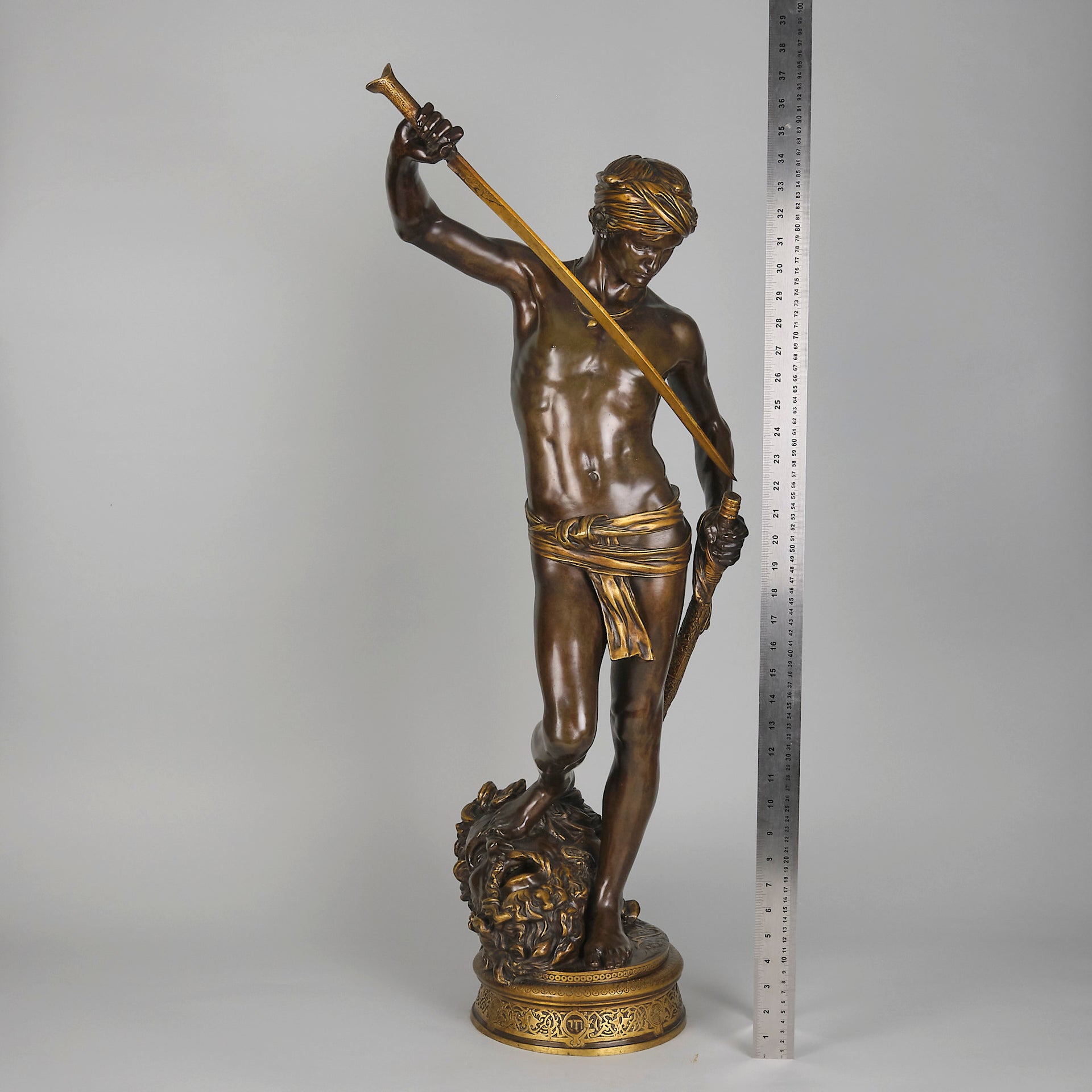 Antonin Mercie David Vainqueur - Art Nouveau Bronze- Hickmet Fine Arts