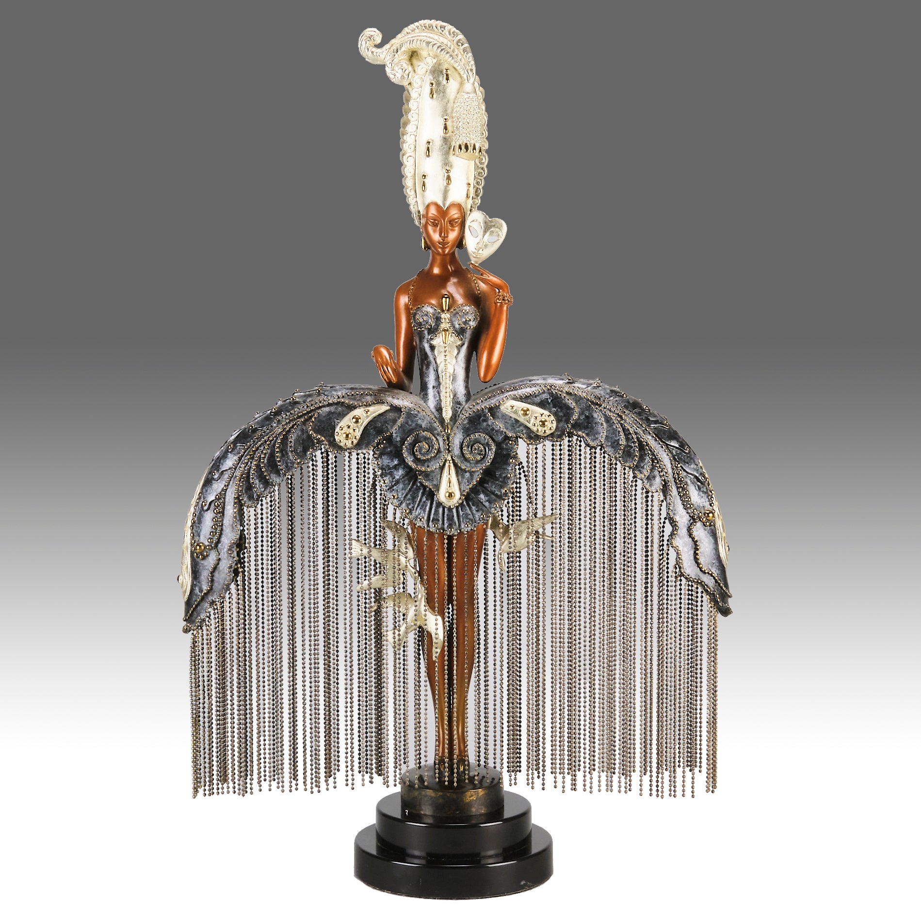 Her Secret Admirers bronze by Erte