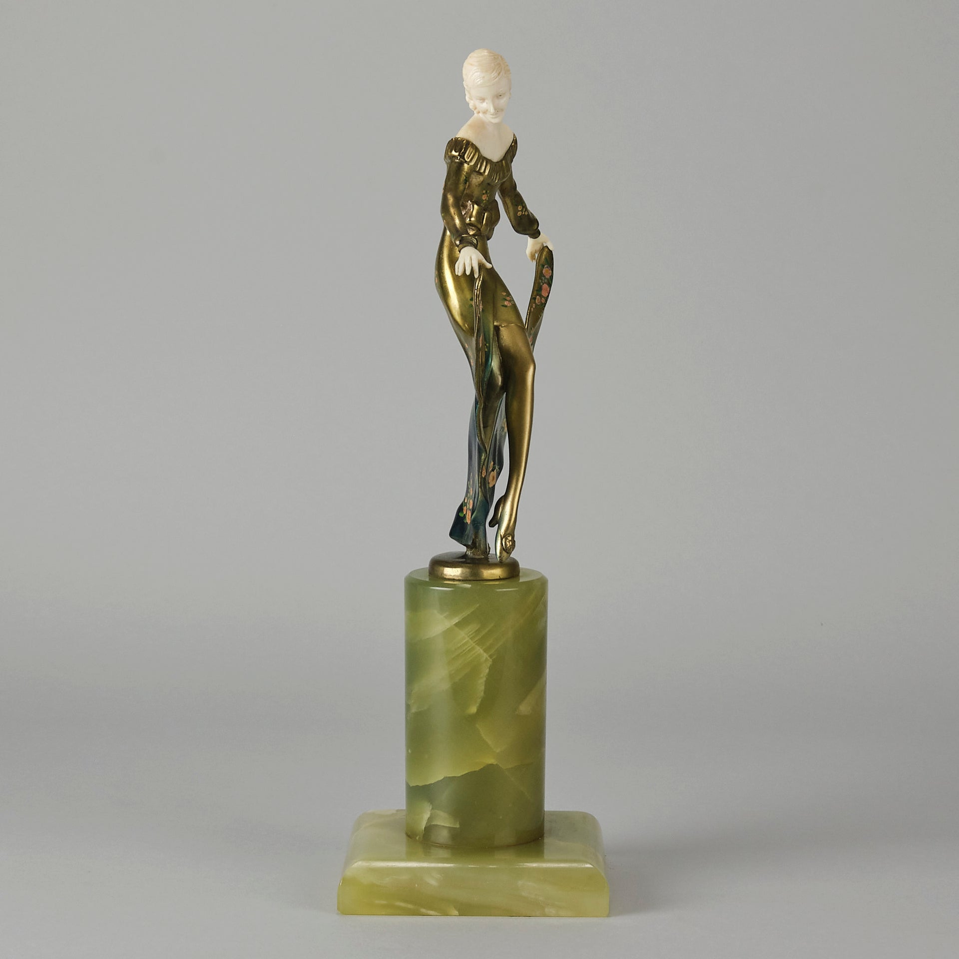 Josef Adolph Bronze - Art Deco Lady - Hickmet Fine Arts