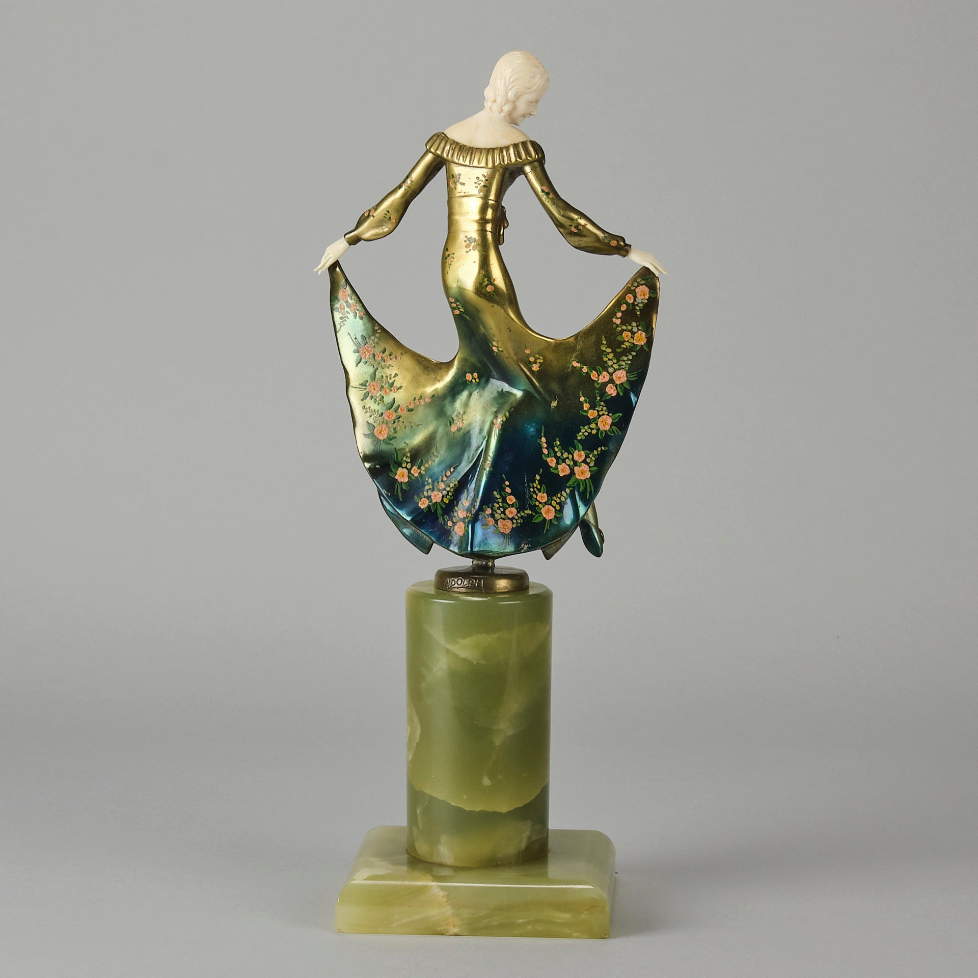 Josef Adolph Bronze - Art Deco Lady - Hickmet Fine Arts