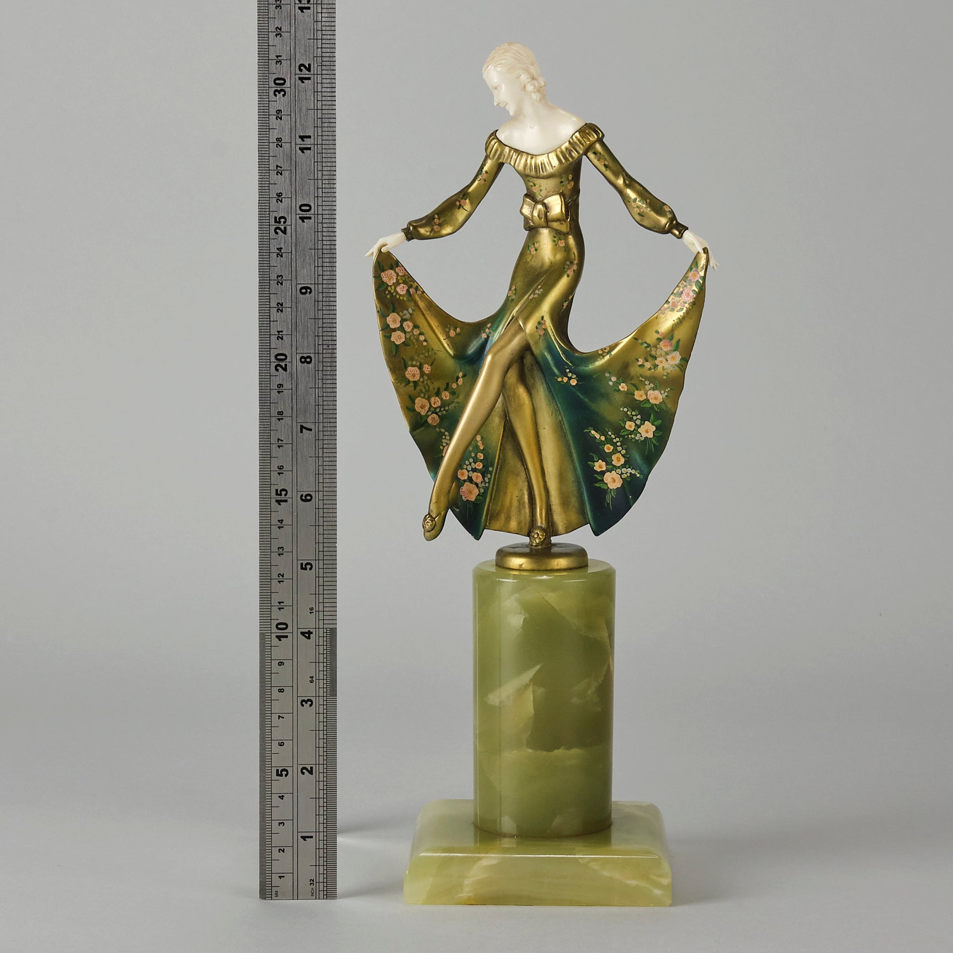 Josef Adolph Bronze - Art Deco Lady - Hickmet Fine Arts