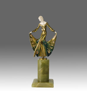 Josef Adolph Bronze - Art Deco Lady - Hickmet Fine Arts