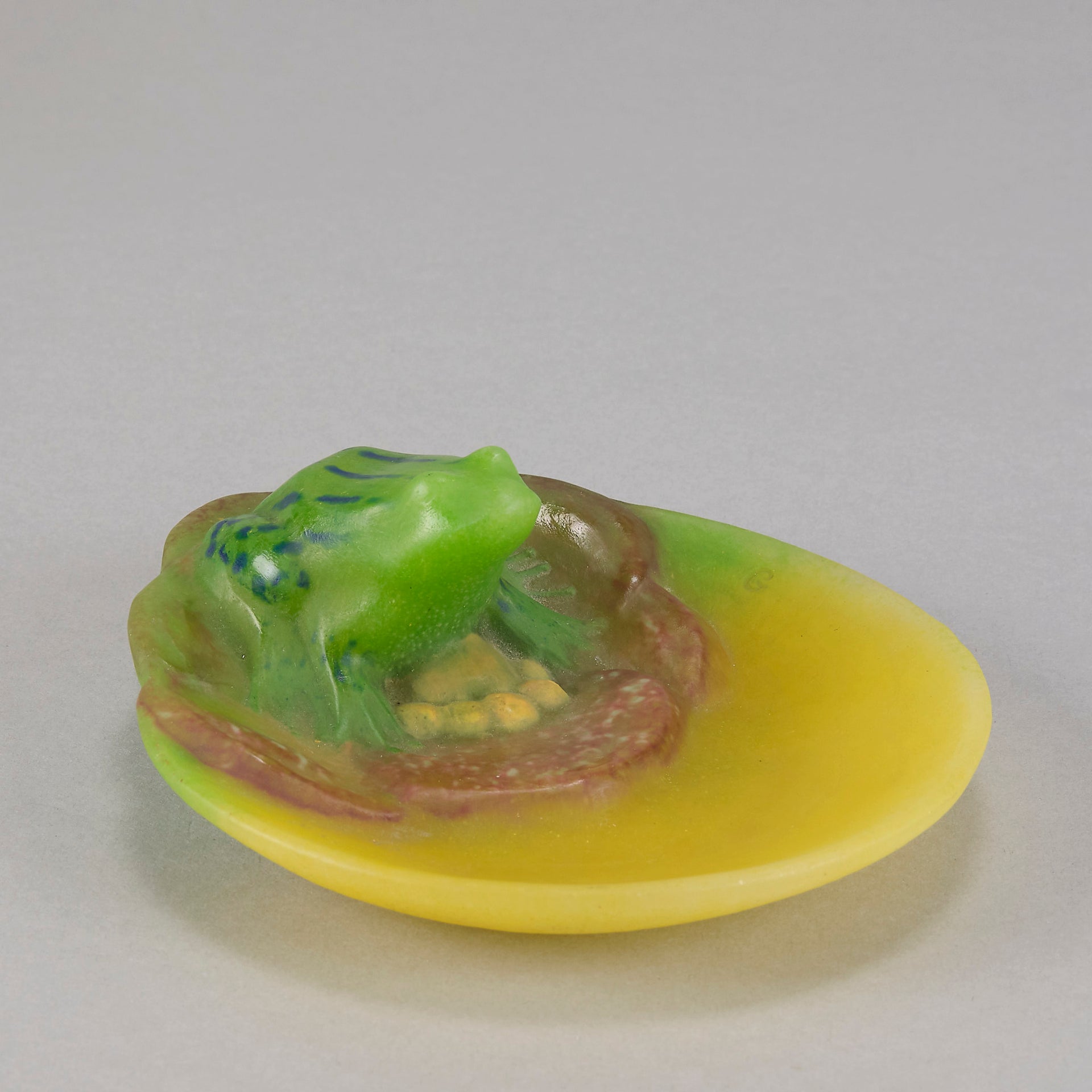 Amalric Walter Glass - Frog on Lilypad - Hickmet Fine Arts