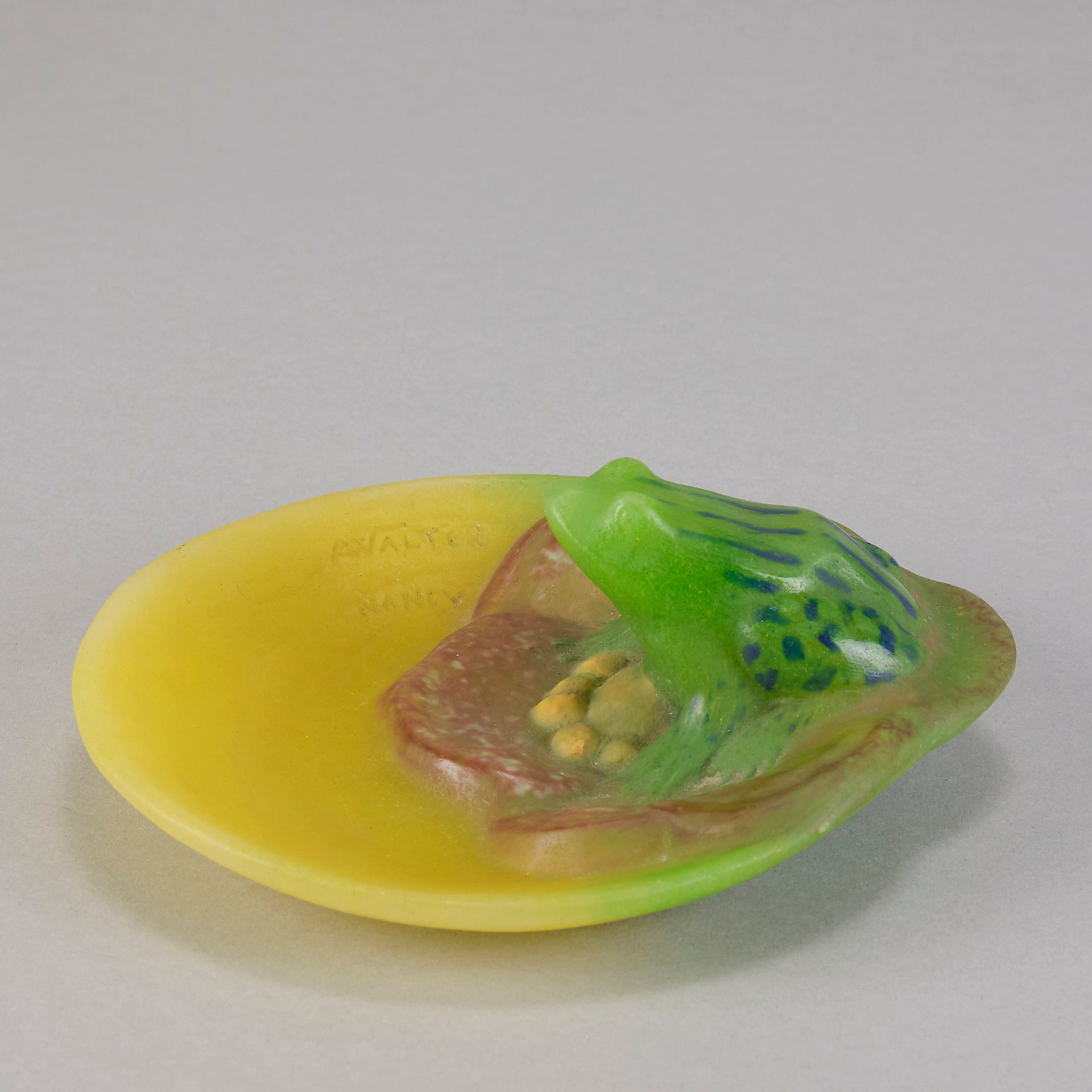 Amalric Walter Glass - Frog on Lilypad - Hickmet Fine Arts