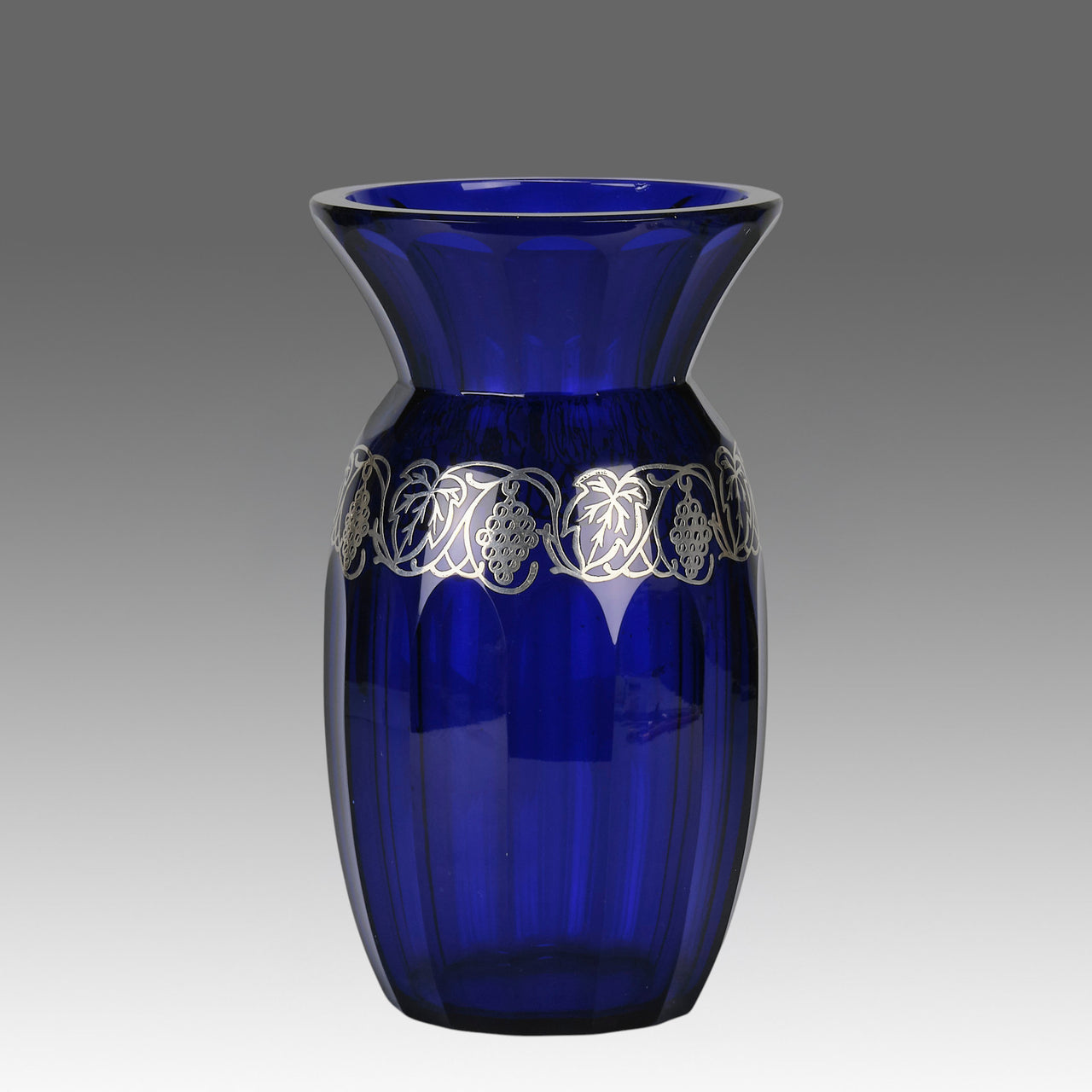 "Blue Panel Vase " - American Glass - Hickmet Fine Arts 