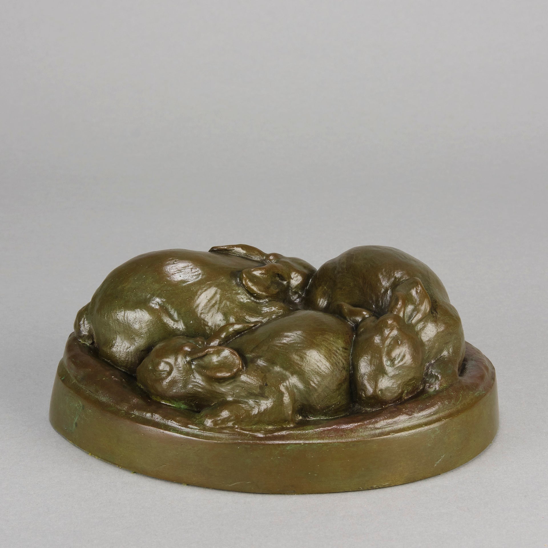 American Bronze Rabbits - Animalier Bronzes - Hickmet Fine Arts 