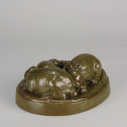American Bronze Rabbits - Animalier Bronzes - Hickmet Fine Arts 