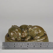 American Bronze Rabbits - Animalier Bronzes - Hickmet Fine Arts 