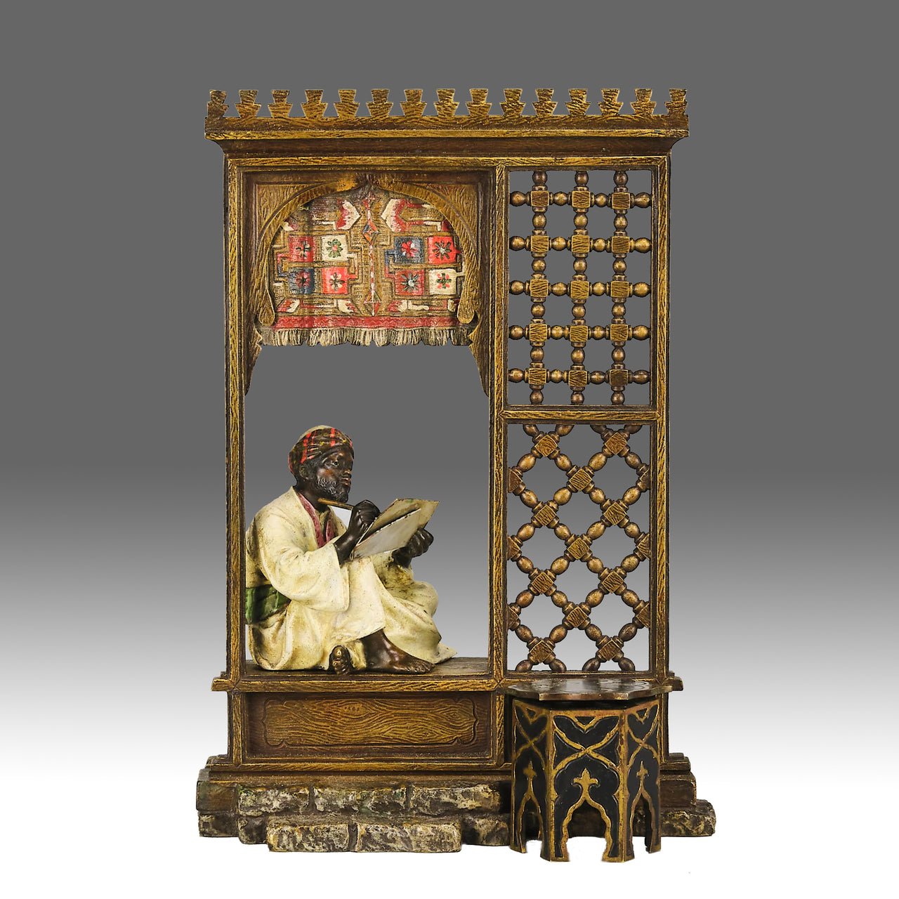 'Arab Man Writing Seated in a Window' by Franz Bergman