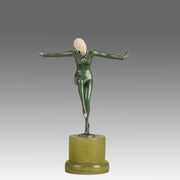 Josef Lorenzl Arms Out - Art Deco Bronze - Hickmet Fine Arts