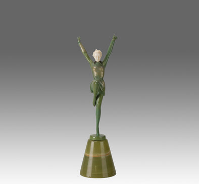 Josef Lorenzl Arms Up - Art Deco Bronze - Hickmet Fine Arts