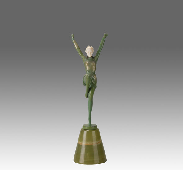 Josef Lorenzl Arms Up - Art Deco Bronze - Hickmet Fine Arts