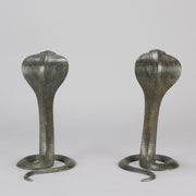 Rearing Cobras - Art Deco Bronze Snakes - Hickmet Fine Arts 