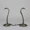 Rearing Cobras - Art Deco Bronze Snakes - Hickmet Fine Arts 