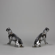 Chromed Bronze Panthers - Art Deco Bookends - Hickmet Fine Arts 