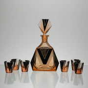 Czech Glass 'Art Deco Decanter Set' - Hickmet Fine Arts