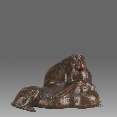 Asian Bronze Rabbits - Animalier Bronze - Hickmet Fine Arts 