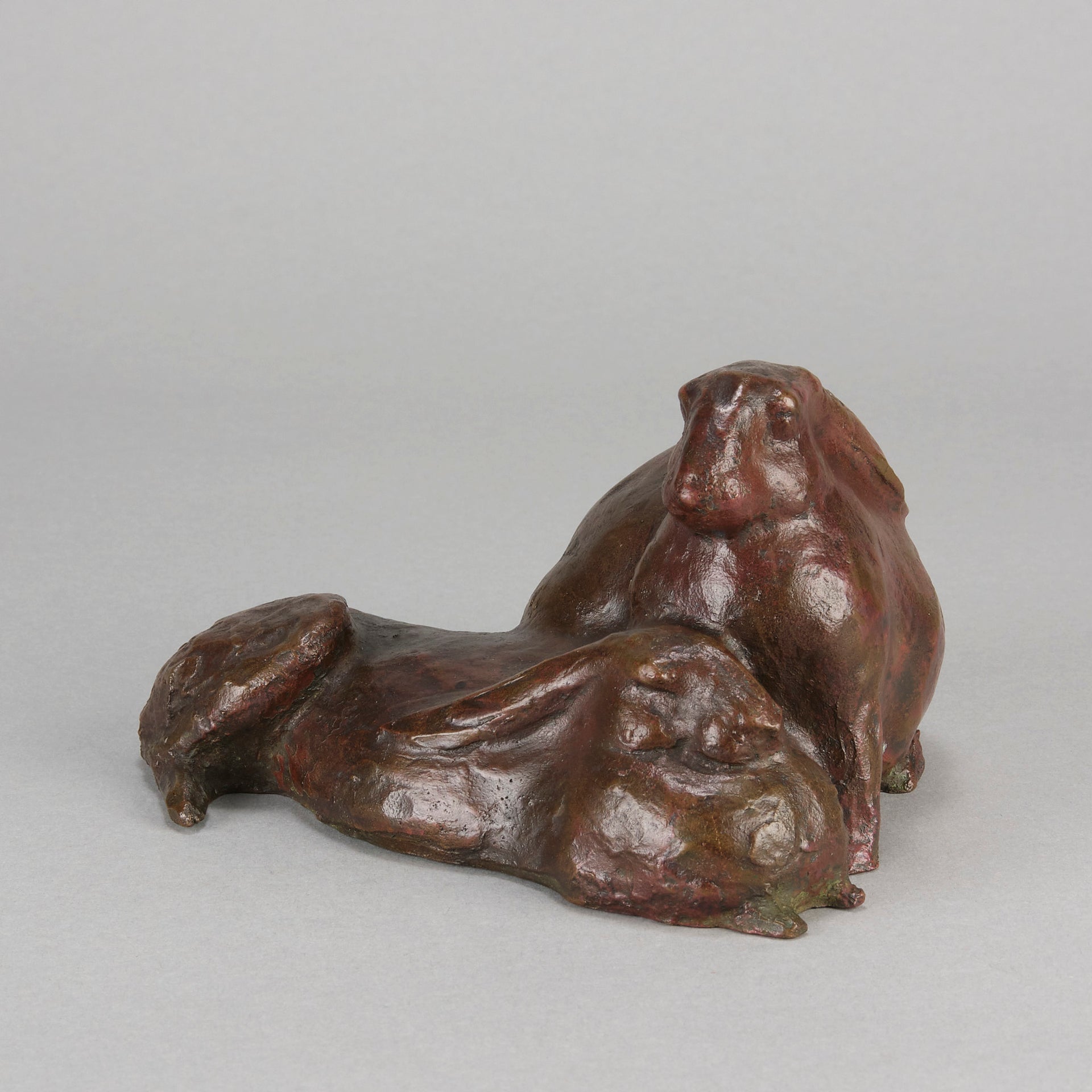 Asian Bronze Rabbits - Animalier Bronze - Hickmet Fine Arts 