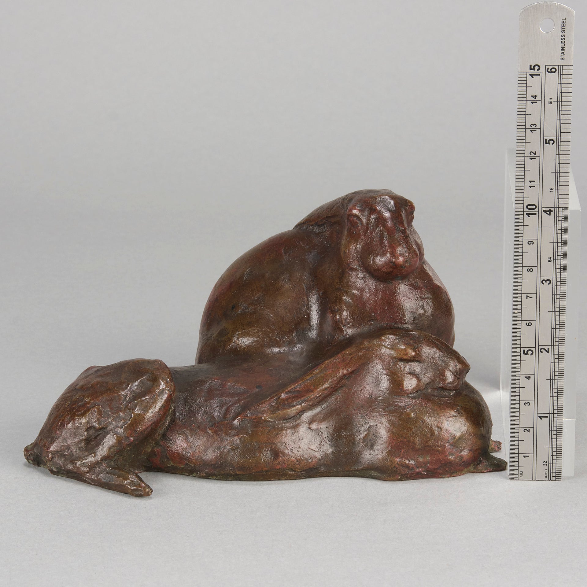 Asian Bronze Rabbits - Animalier Bronze - Hickmet Fine Arts 