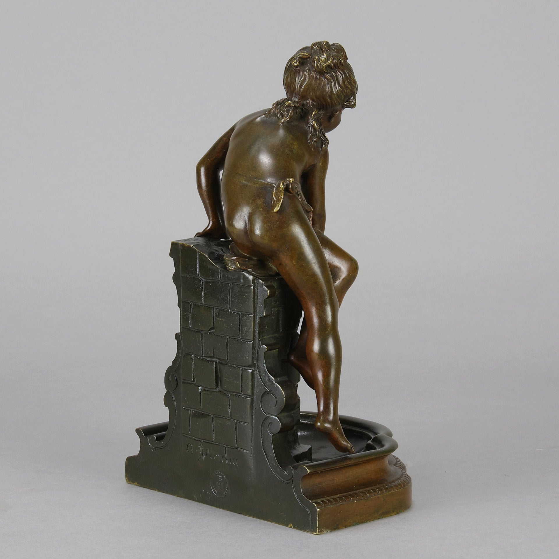 Child at a Well - Auguste Moreau Bronze - Hickmet Fine Arts
