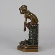 Child at a Well - Auguste Moreau Bronze - Hickmet Fine Arts
