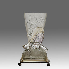 Baccarat Glass - Bacarrat Glass Dragonfly Vase - Hickmet Fine Arts