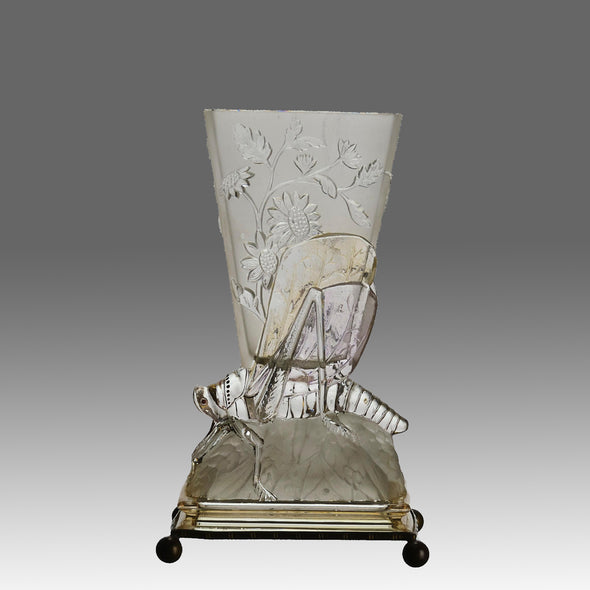 Baccarat Glass - Bacarrat Glass Dragonfly Vase - Hickmet Fine Arts
