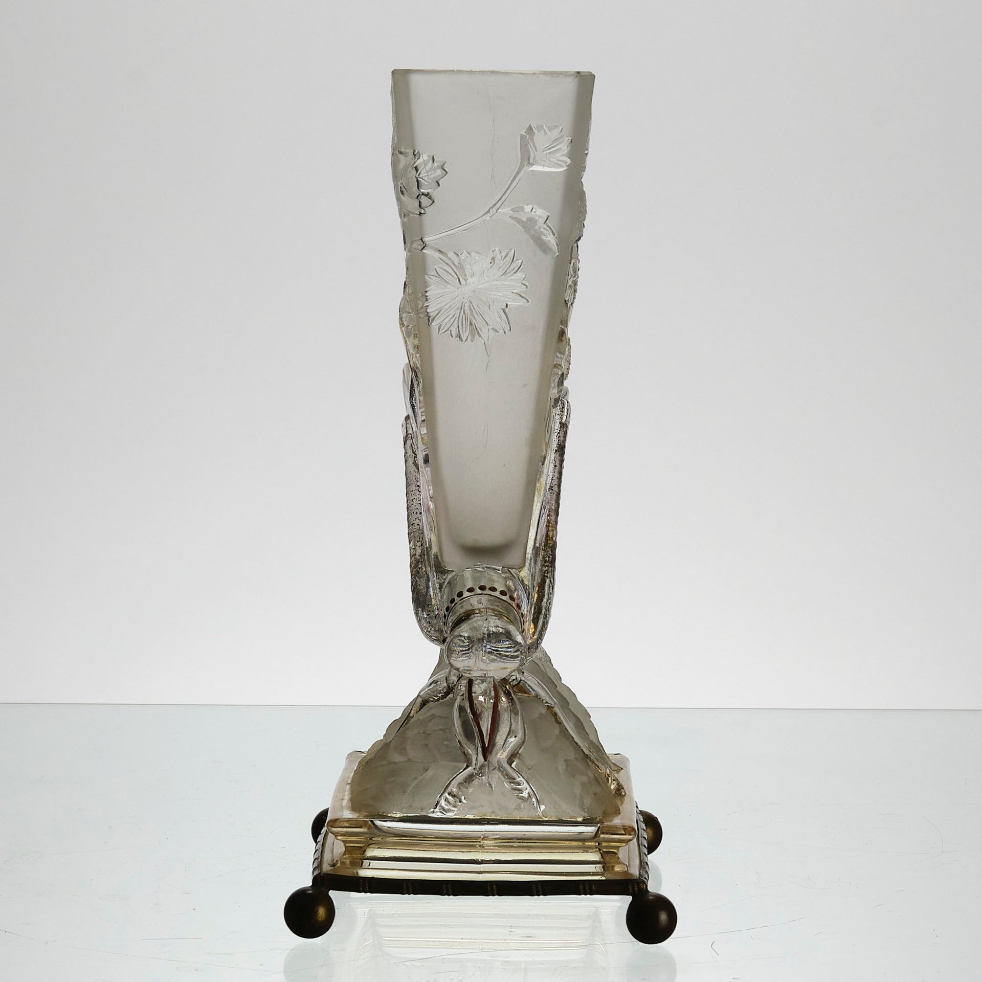 Baccarat Glass - Bacarrat Glass Dragonfly Vase - Hickmet Fine Arts