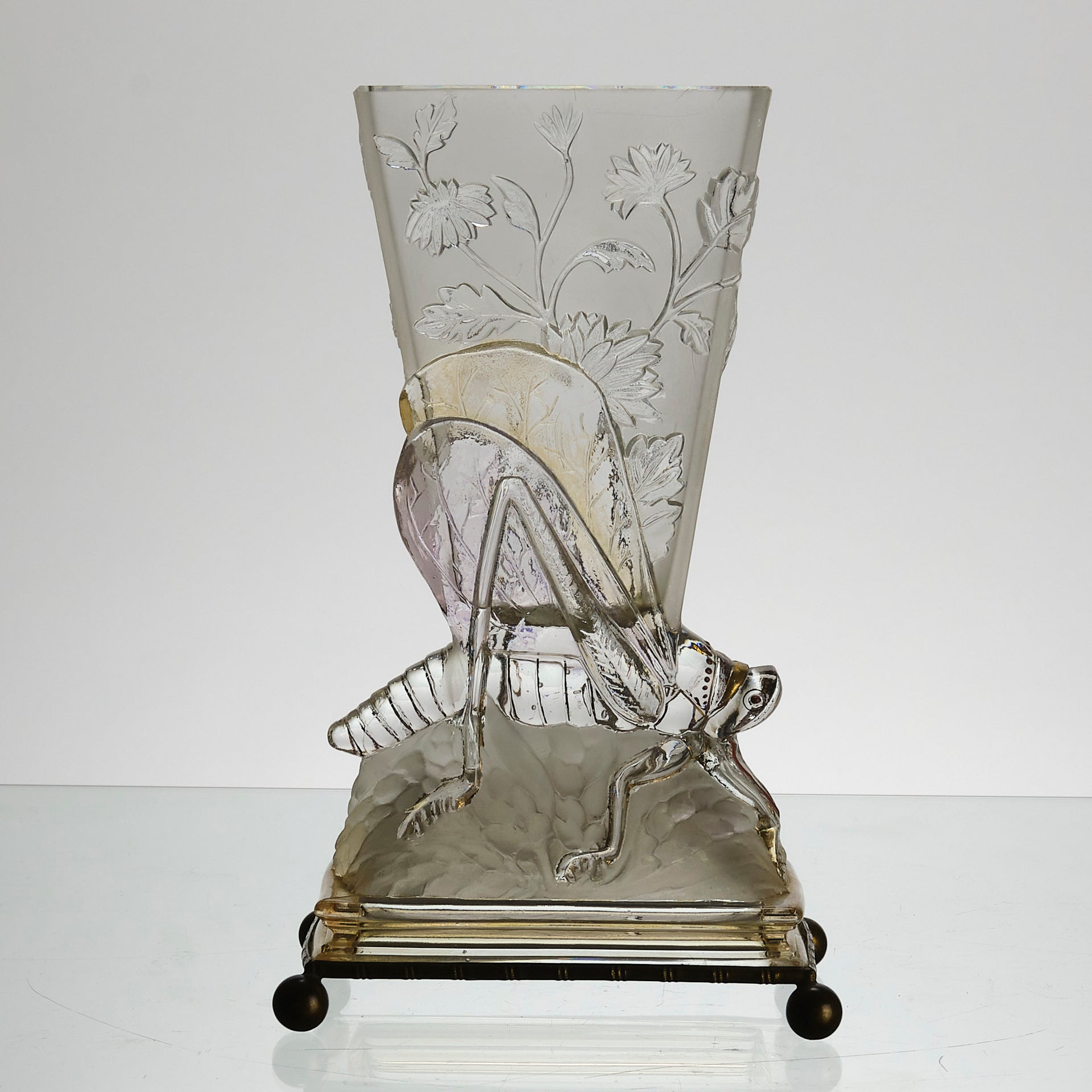 Baccarat Glass - Bacarrat Glass Dragonfly Vase - Hickmet Fine Arts