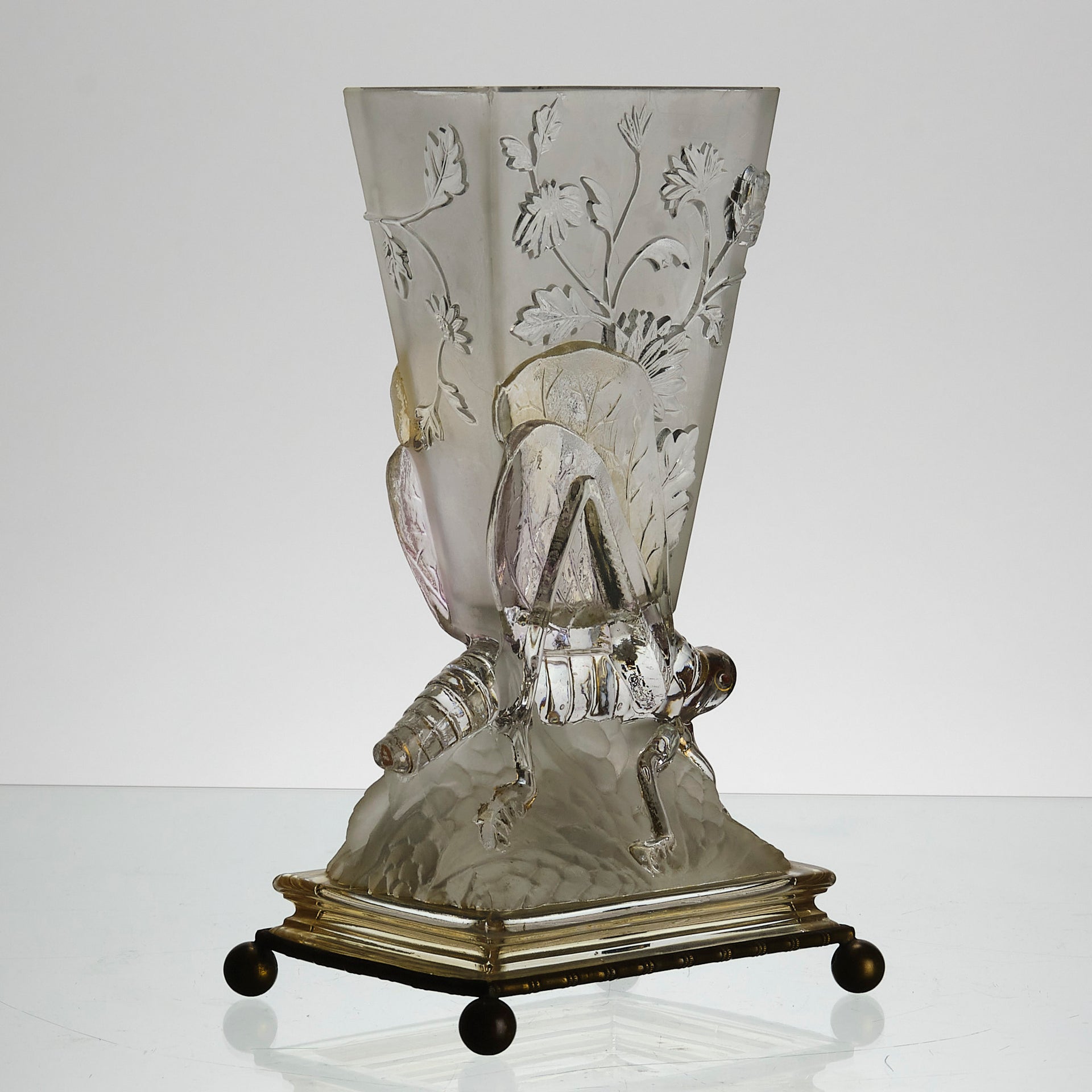 Baccarat Glass - Bacarrat Glass Dragonfly Vase - Hickmet Fine Arts