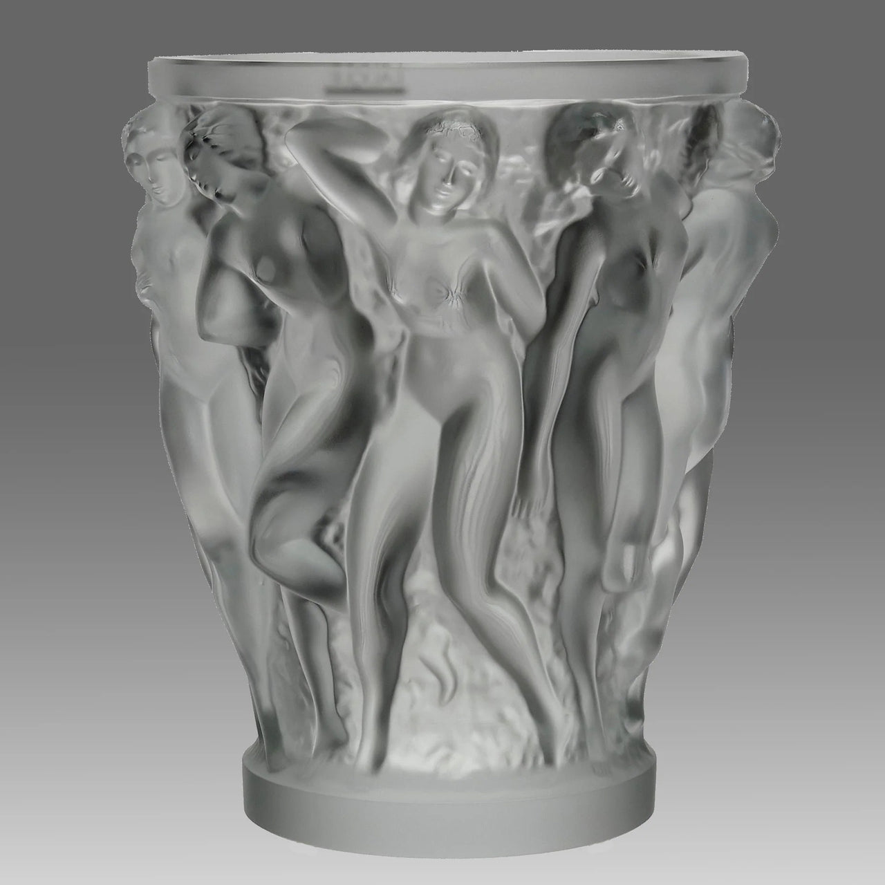 "Large Bacchantes Vase" by Lalique Glass