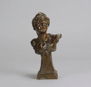 Ernest Barrias Bust - Art Nouveau Bronze - Hickmet Fine Arts