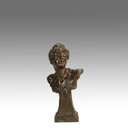 Ernest Barrias Bust - Art Nouveau Bronze - Hickmet Fine Arts