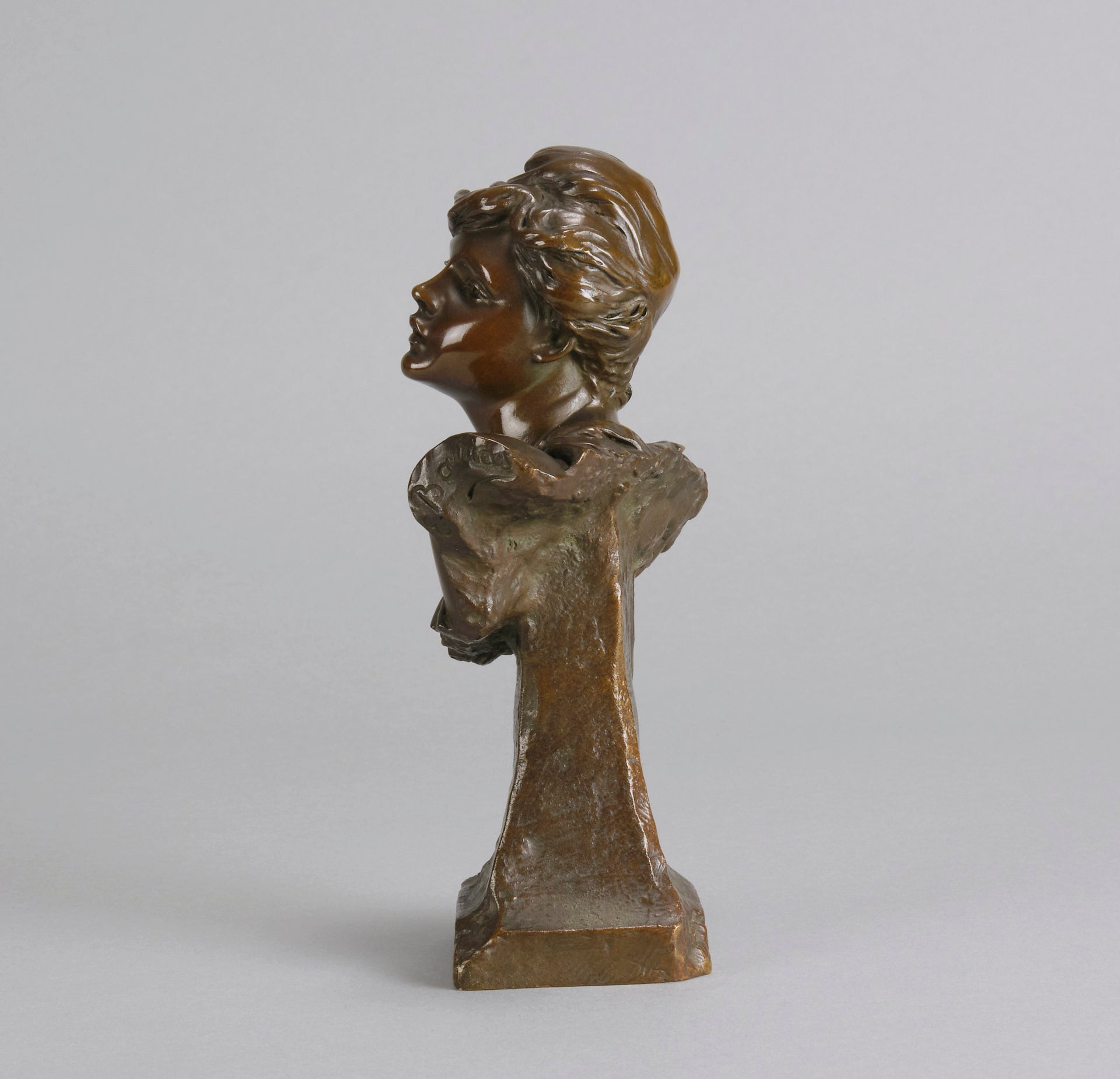 Ernest Barrias Bust - Art Nouveau Bronze - Hickmet Fine Arts