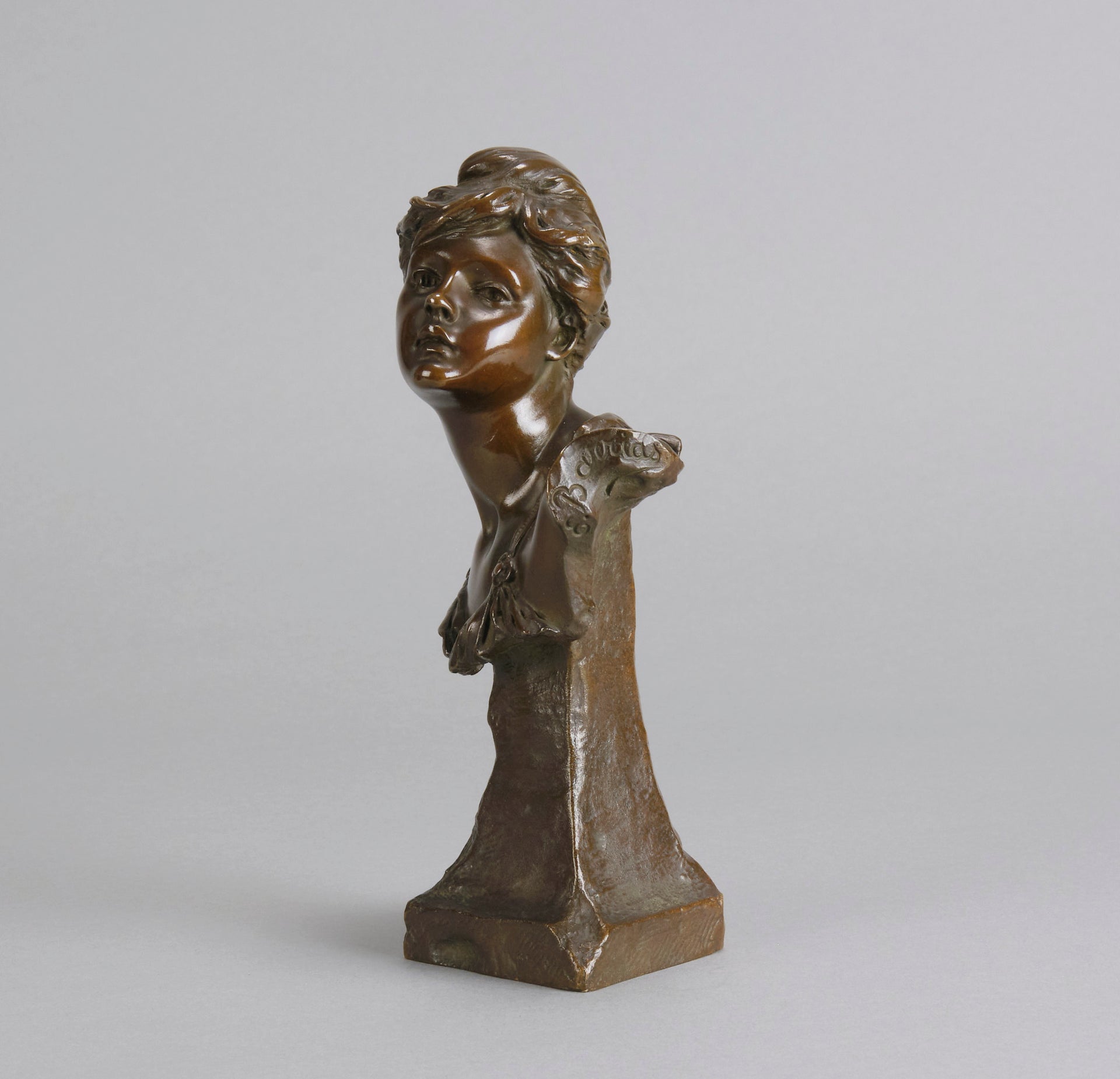 Ernest Barrias Bust - Art Nouveau Bronze - Hickmet Fine Arts